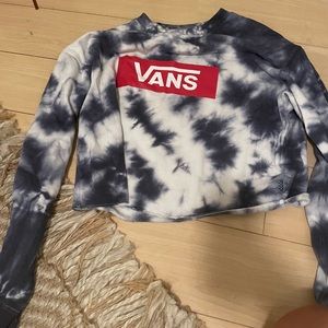 Vans tie dye crop sweatshirt